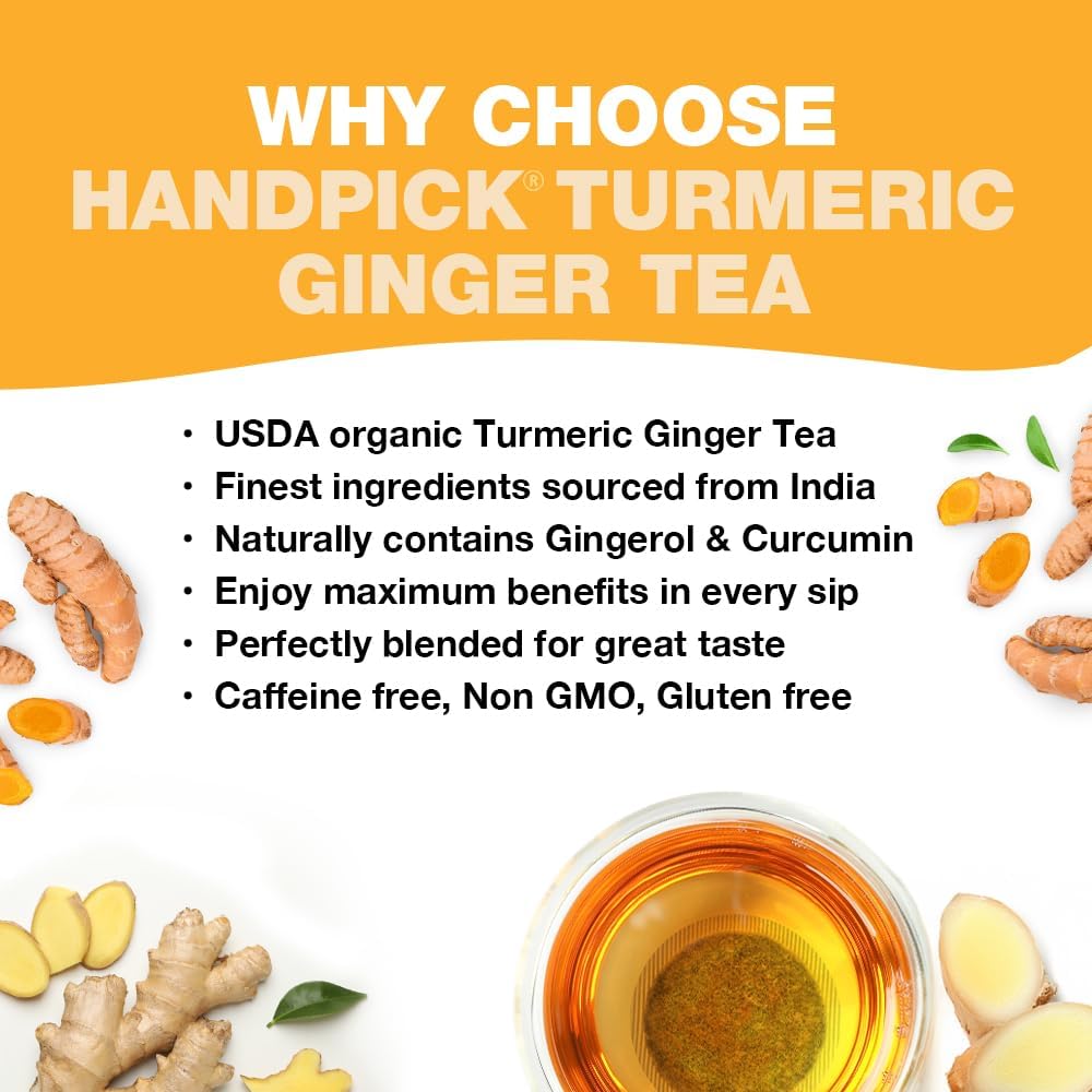 HANDPICK Non-GMO verified tea bags packaged for ethical sourcing