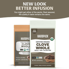 HANDPICK Organic Cloves Whole measuring with spoon for precise seasoning.