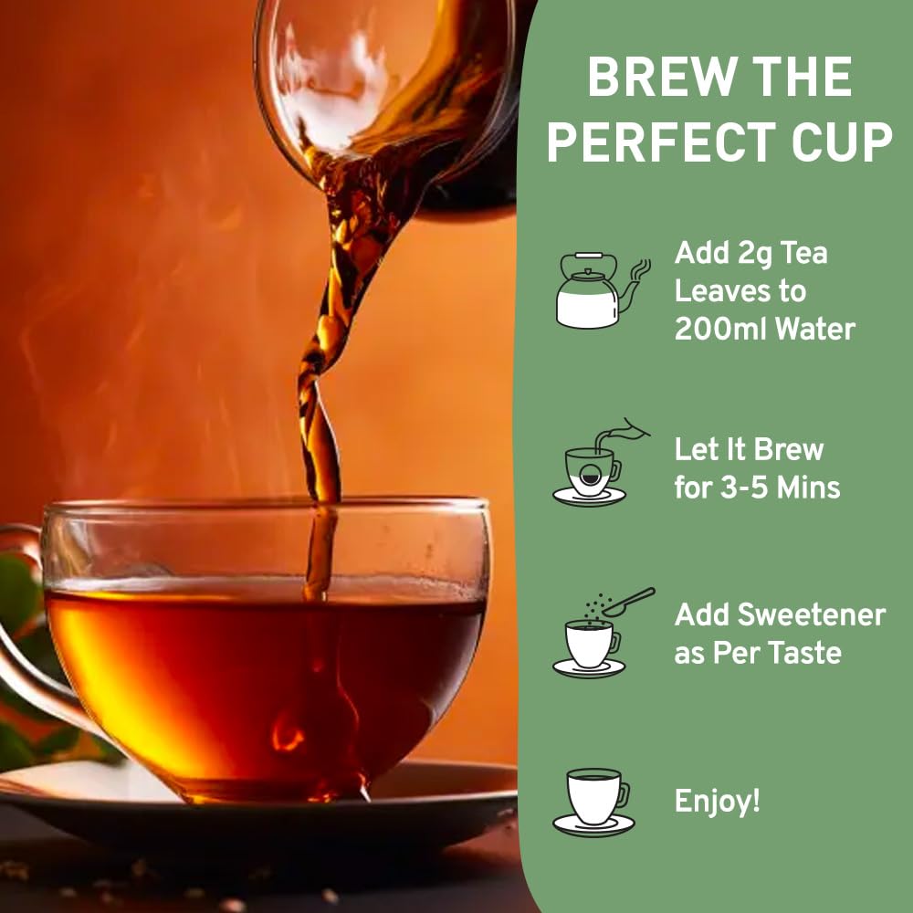 HANDPICK organic ingredients with no added preservatives support a clean tea routine.