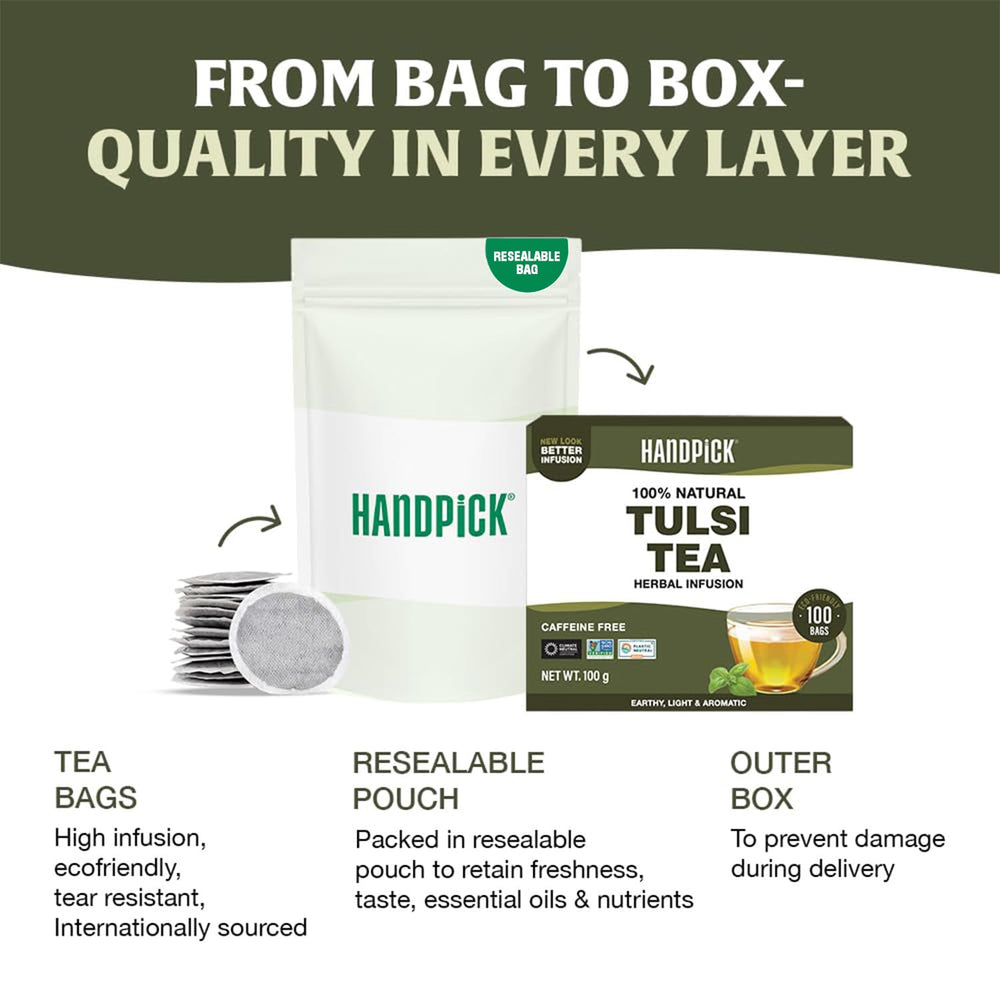 Evening night brew with HANDPICK Tulsi Tea for a calming ritual