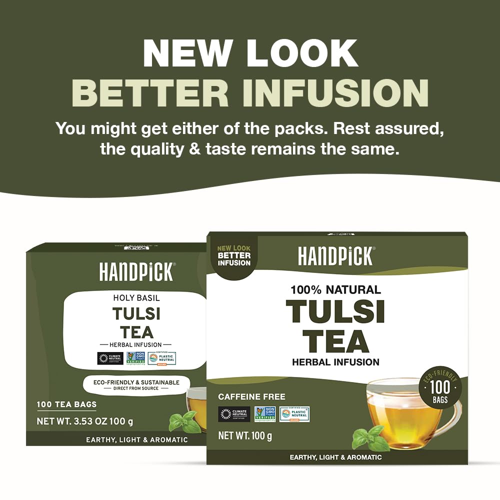 HANDPICK Original Tulsi Tea round bags for easy, mess-free brewing