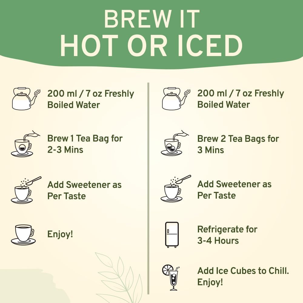 HANDPICK spearmint tea bags brightening minty brews for refreshing sips.