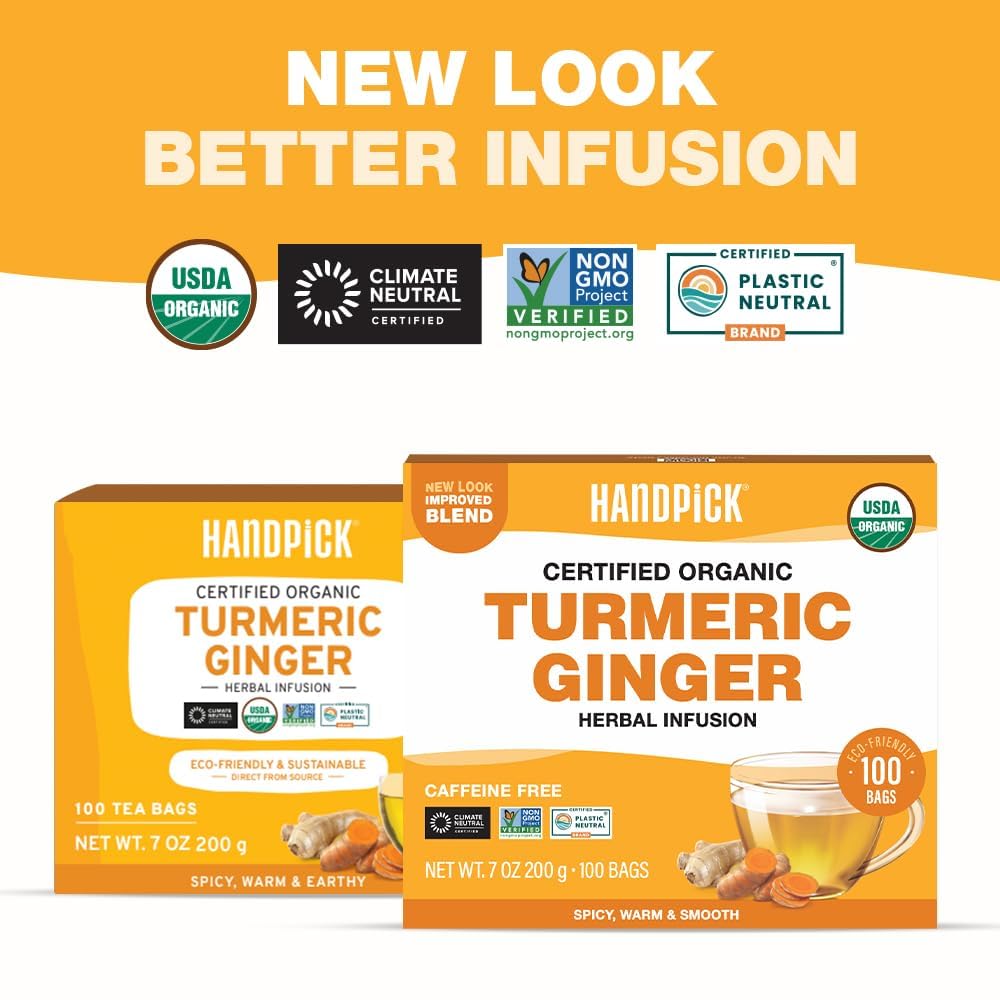 HANDPICK Turmeric ginger roots closeup emphasizing natural ingredients
