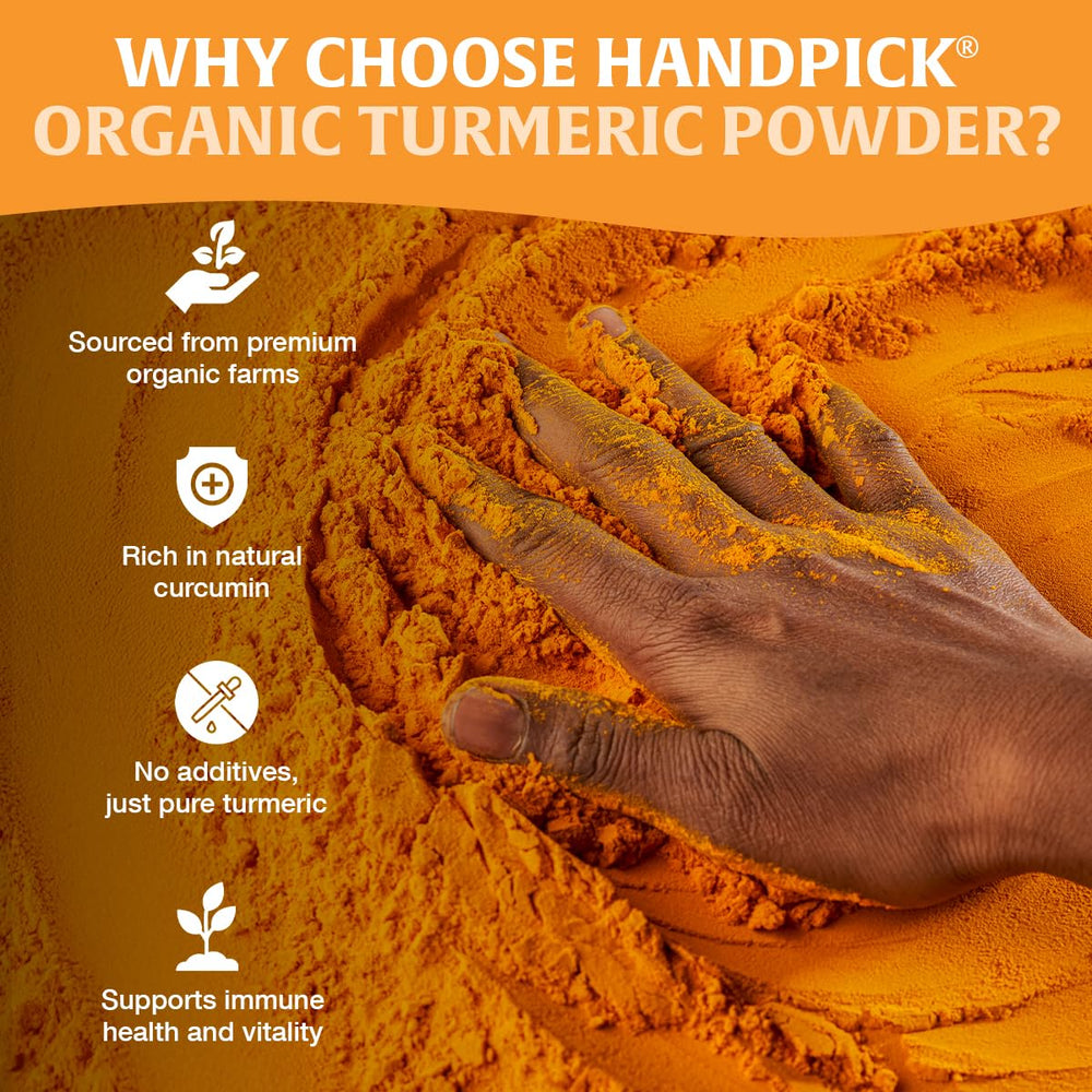HANDPICK turmeric latte or smoothie adding flavor and curcumin.