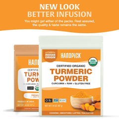 HANDPICK turmeric powder dusted on a dish for color and warmth.
