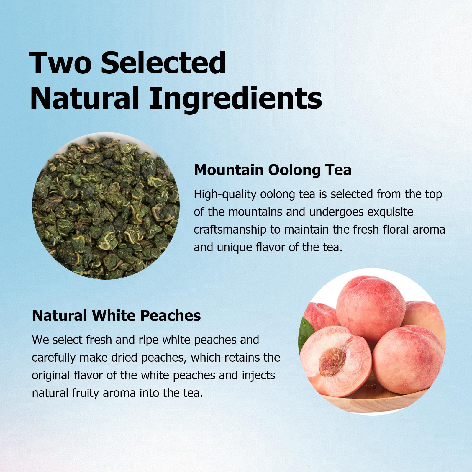 HANFANGLING White Peach Oolong Tea aroma highlights floral notes and fruity brightness.