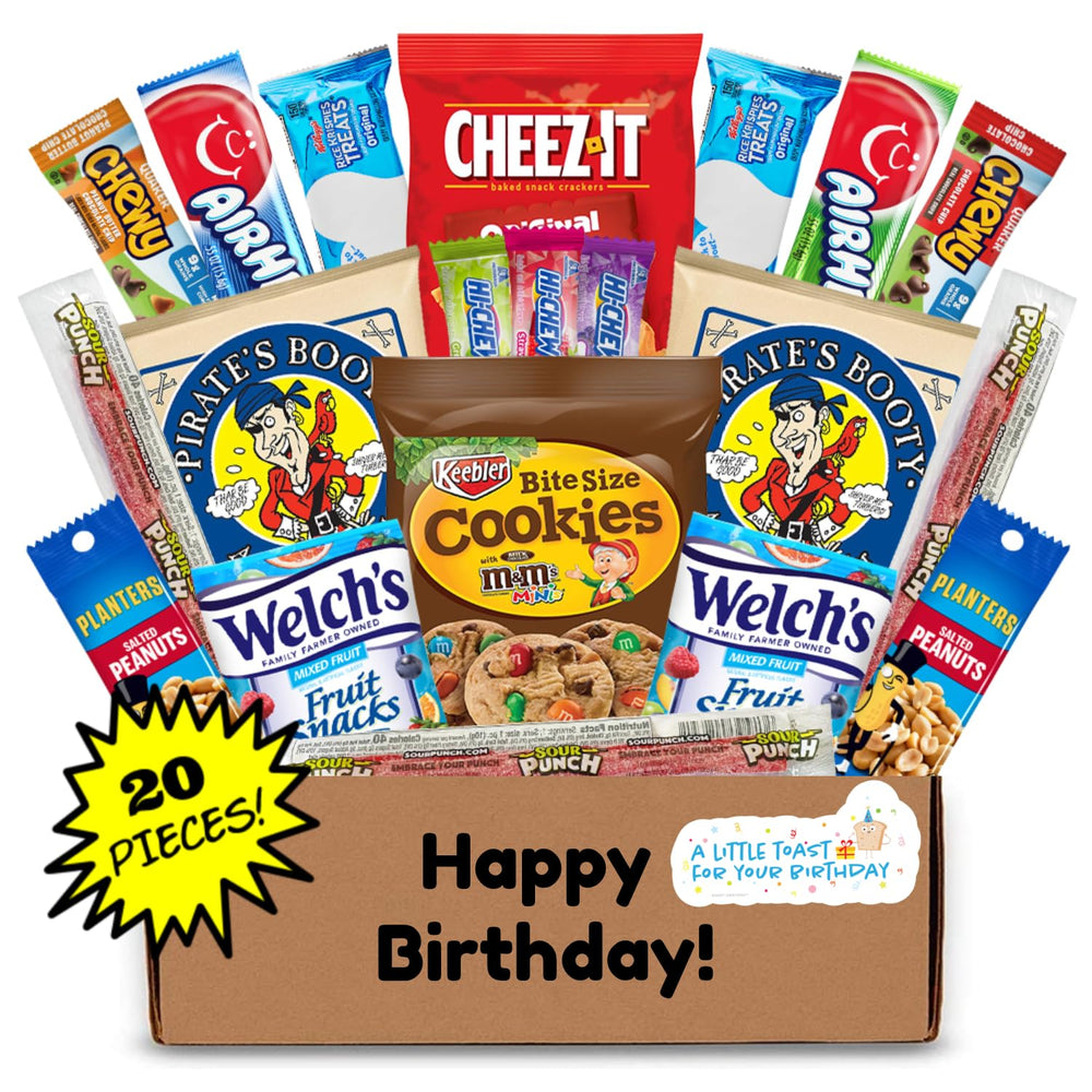 Hangry Kit Birthday Box front view showing ready to gift packaging for celebrations