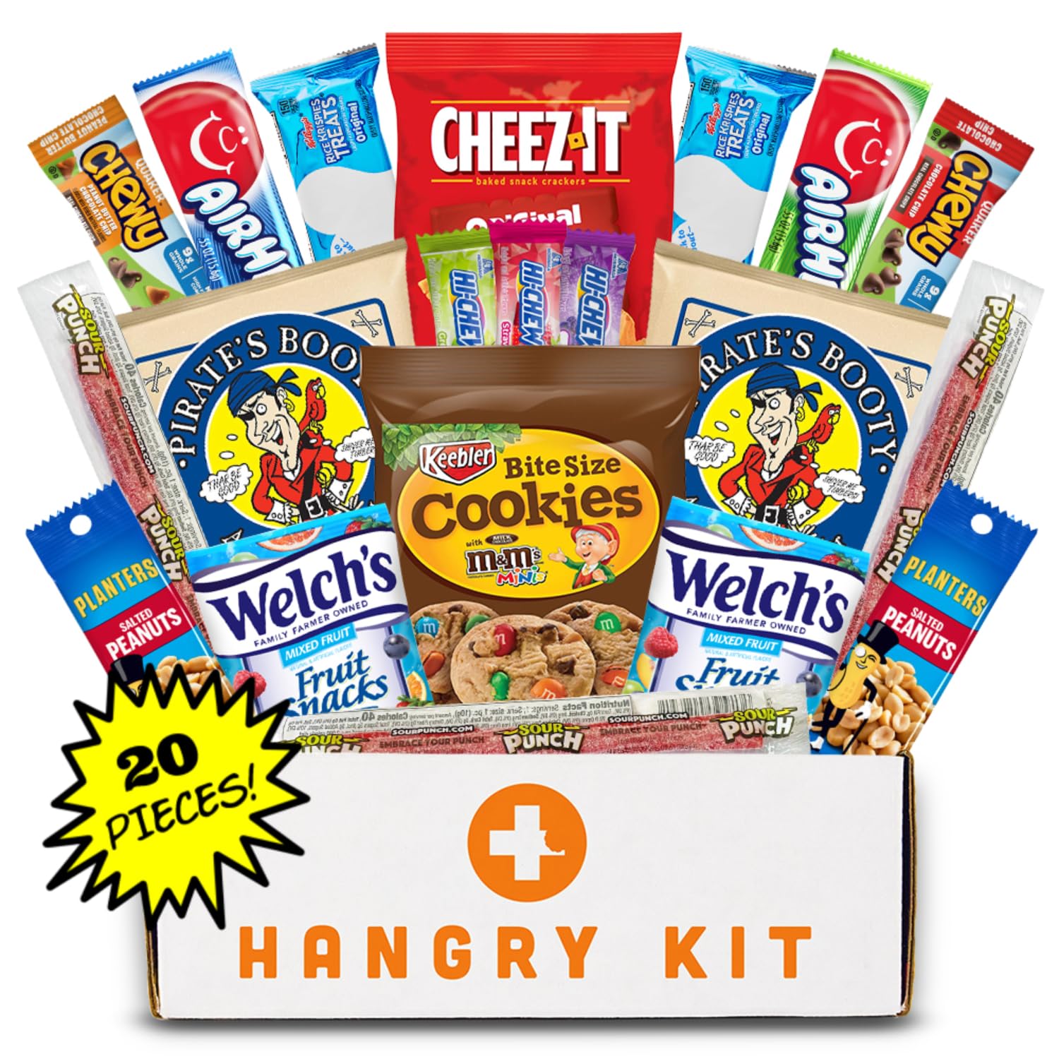 Hangry Kit Mega Care Pack box front—ready-to-gift packaging for college care packages.