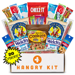 Hangry Kit Mega Care Pack box front—ready-to-gift packaging for college care packages.