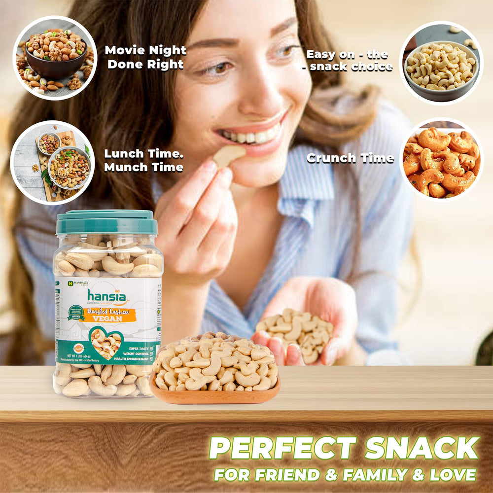Hansia cashews feature crisp texture and natural flavor