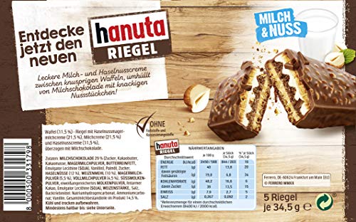 Hanuta Riegel bars in-pack shot highlighting sharing moments