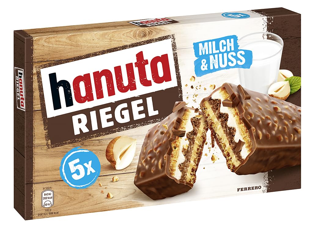 Hanuta Riegel Bars packaging close-up for convenient on-the-go snacking