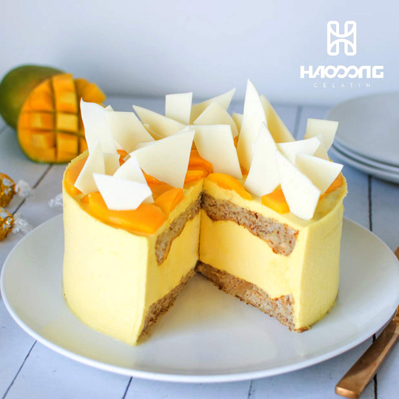 HAODONG Gold Gelatin Sheets are tasteless and clear for neutral flavors