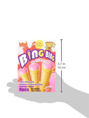 Rich strawberry filling complements the crispy cone for a satisfying bite.