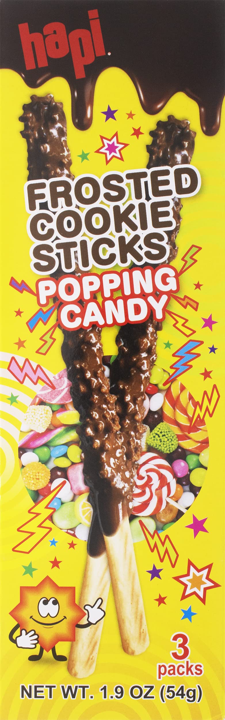 HAPI Frosted Cookie Sticks with popping candy, perfect for sharing at gatherings.