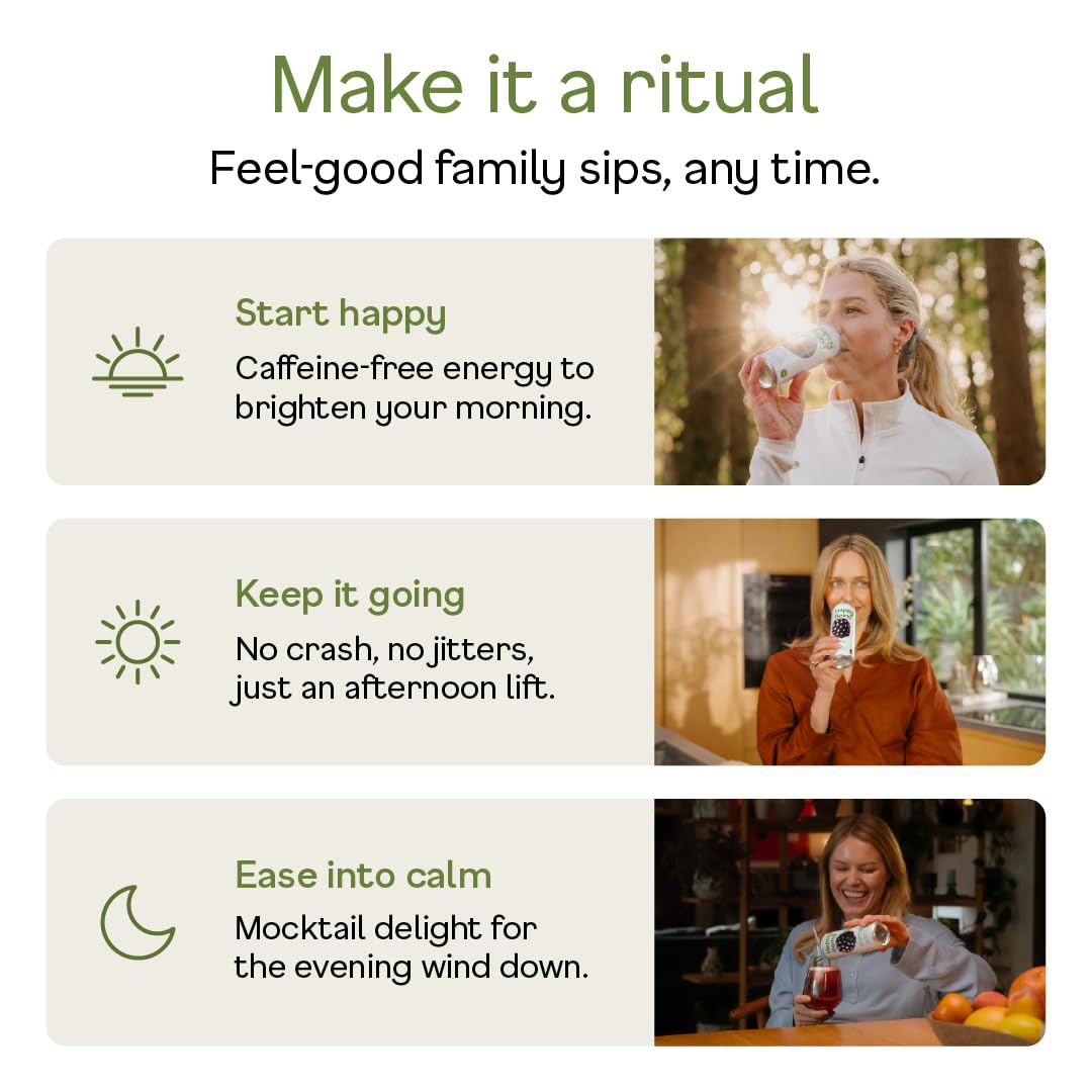 Happy Being Blueberry White Tea turmeric slice highlight bold wellness note.