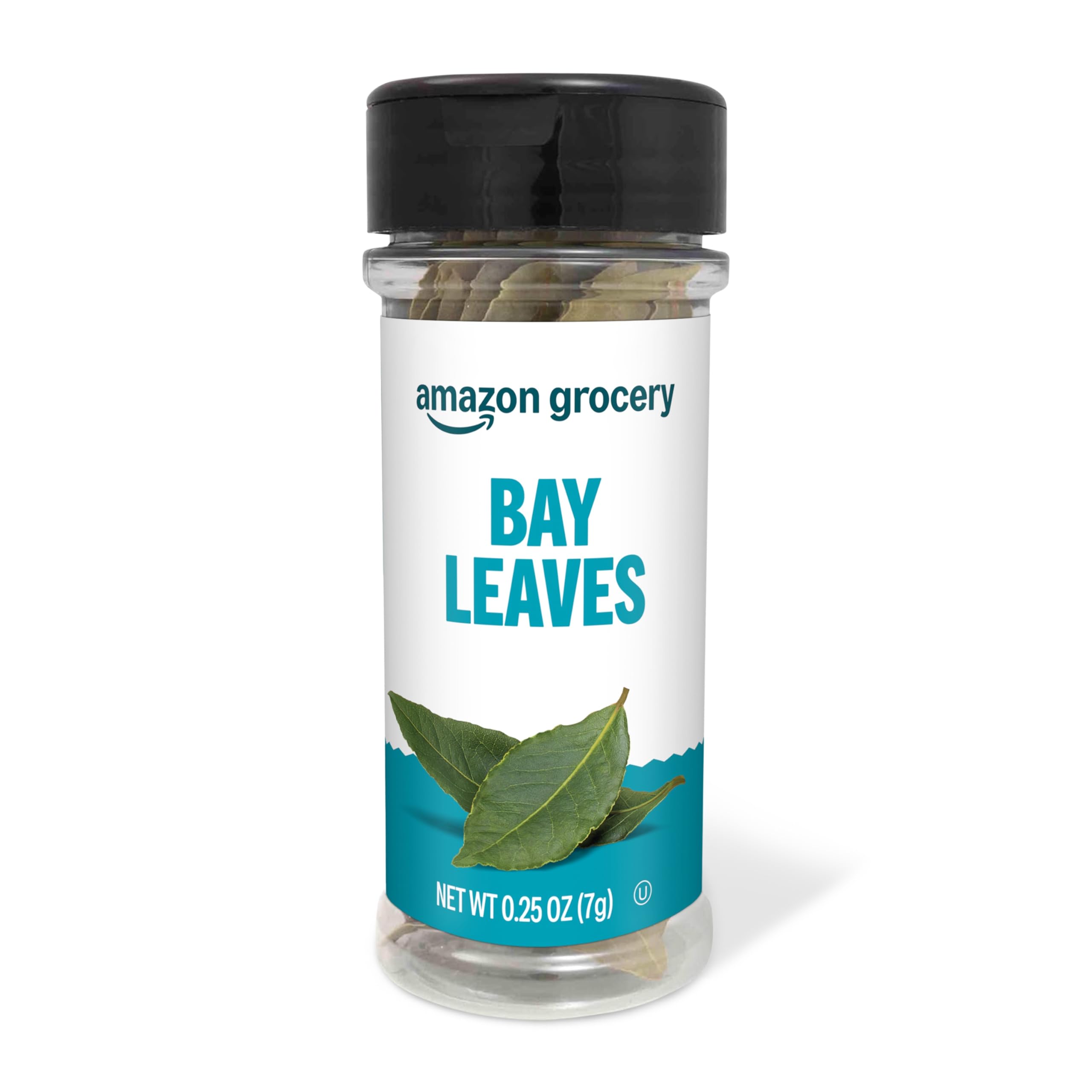 Happy Belly bay leaves bottle with whole leaves ready to season soups.