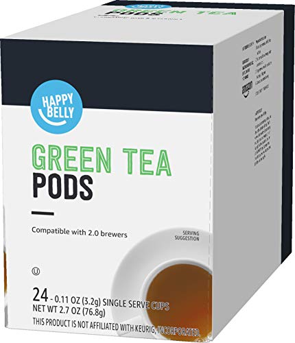 Happy Belly brand logo on package for reliable tea pods.