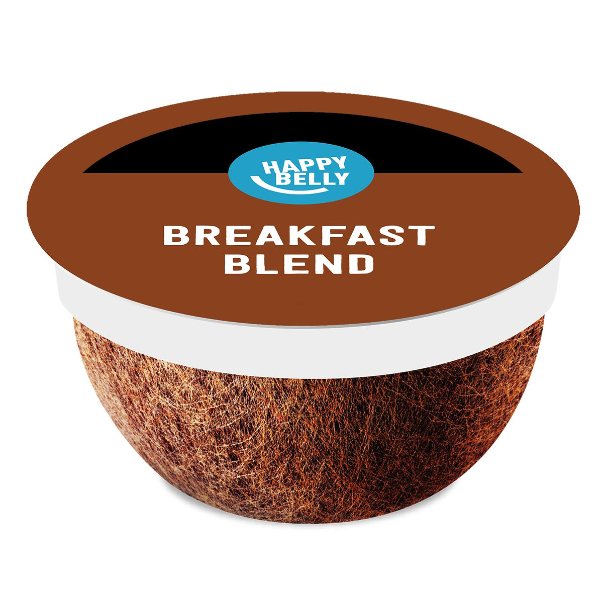 Happy Belly Breakfast Blend pods in a box showing the product packaging and convenience