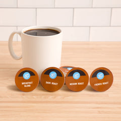 Happy Belly Breakfast Blend pods ready for quick morning energizing cups.