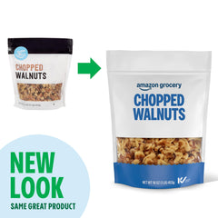 Happy Belly Chopped Walnuts in a bowl for quick meal prep.