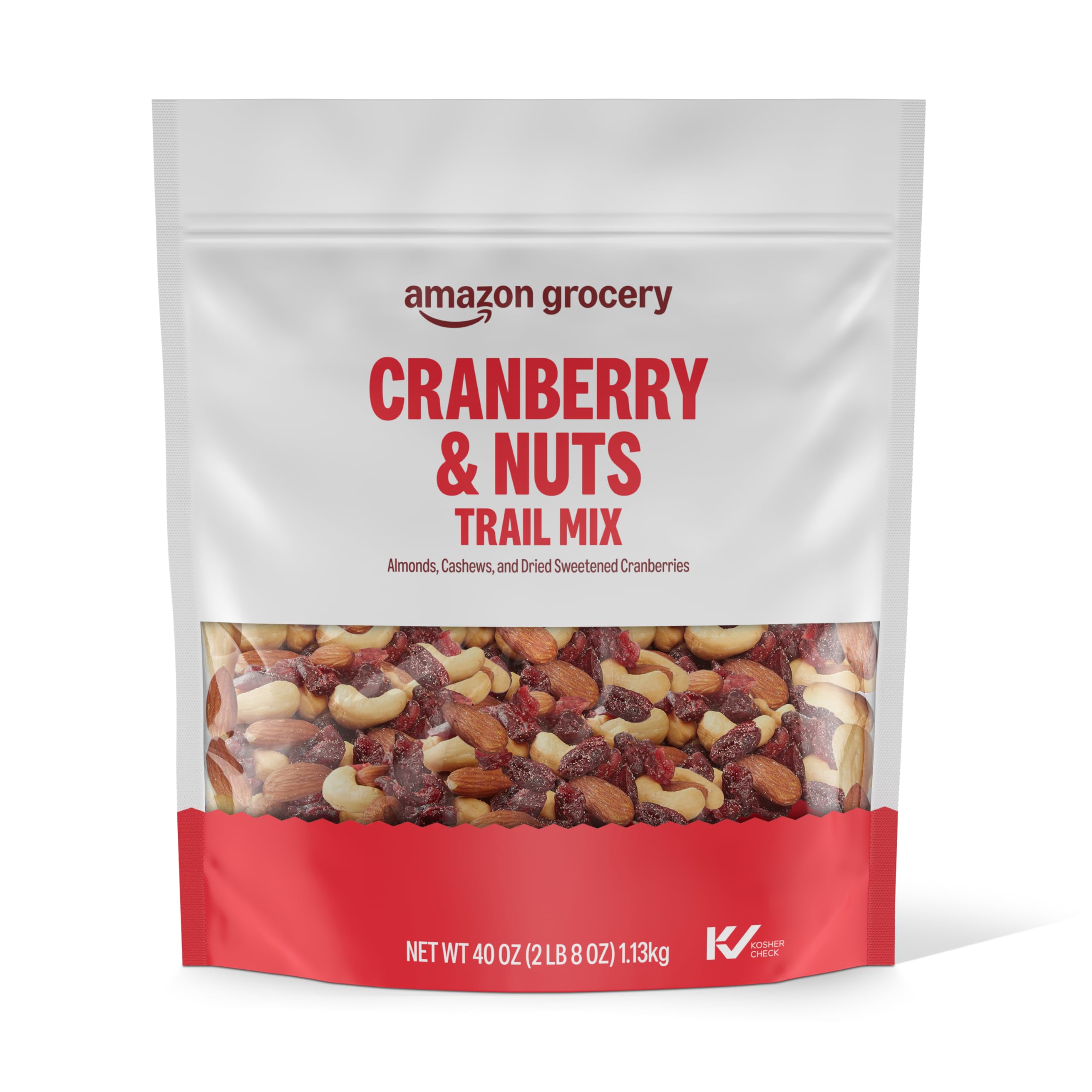 Happy Belly Cranberry & Nuts Trail Mix bag front view for on-the-go snacking