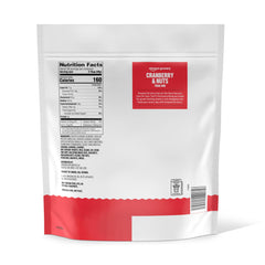 Close-up of cranberries, almonds, and cashews in Happy Belly mix for flavor detail