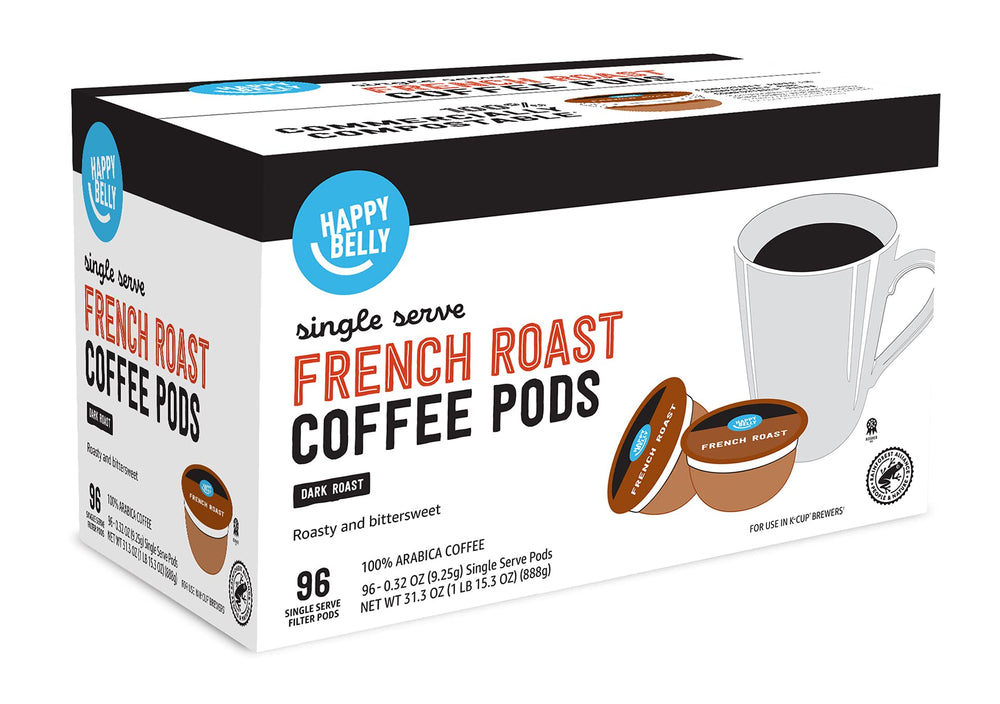 Dark roast Happy Belly pods ready to deliver bold flavor