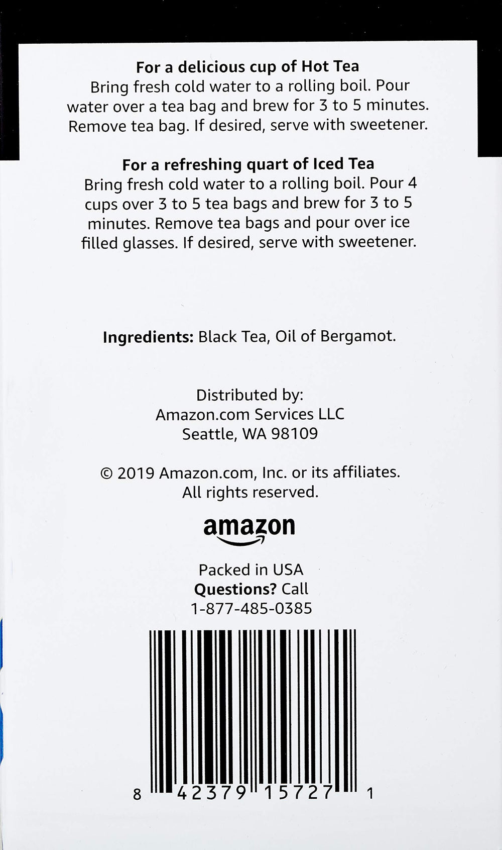 Happy Belly Earl Grey tea bag steeping releases citrus aroma