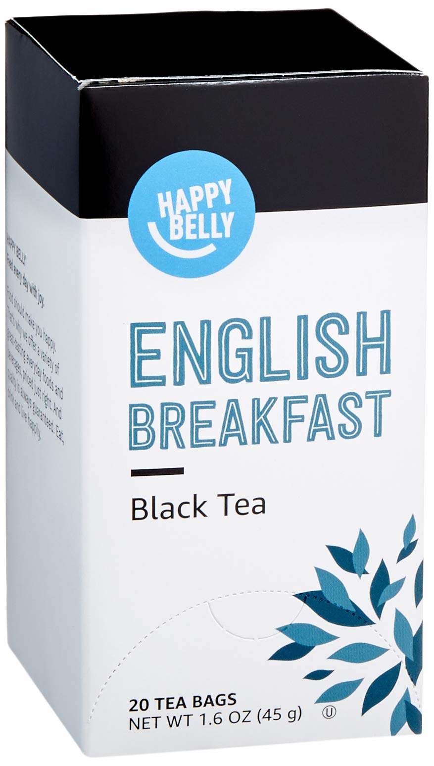 Happy Belly English Breakfast tea bags pack for easy mornings