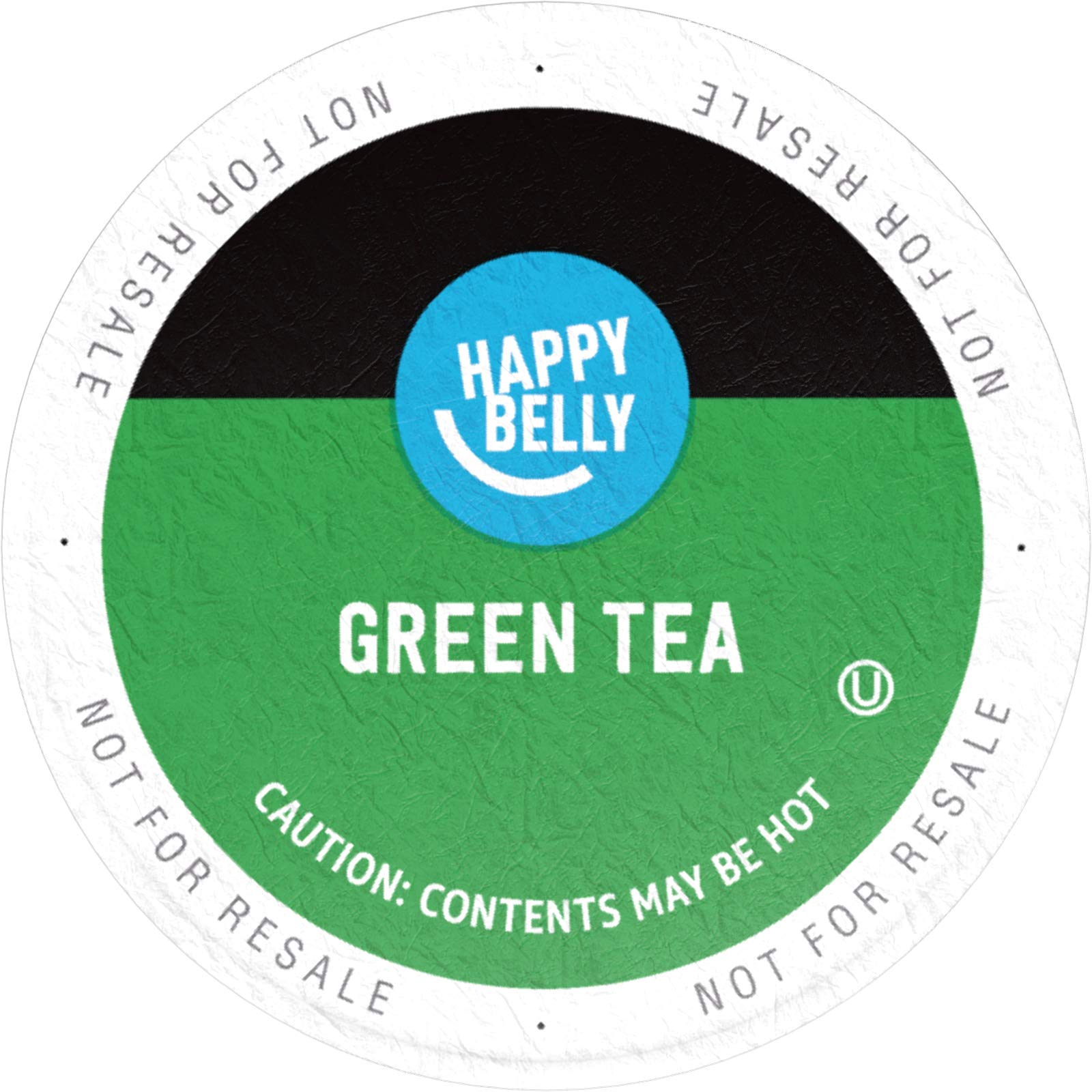 Happy Belly green tea pods closeup highlighting fresh leaf texture.