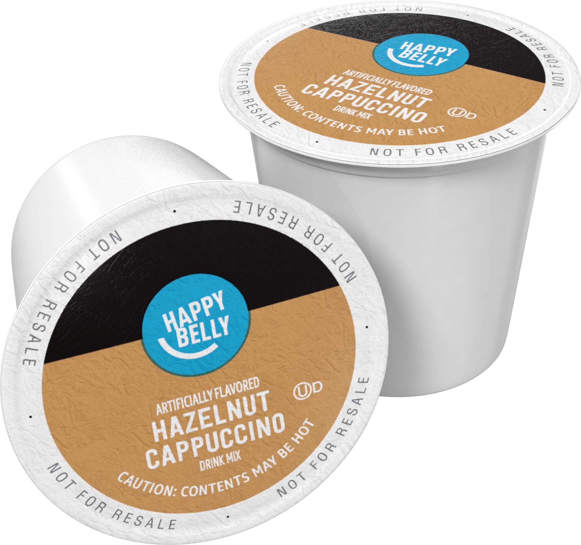 Happy Belly hazelnut cappuccino pods create a smooth cup with nutty notes