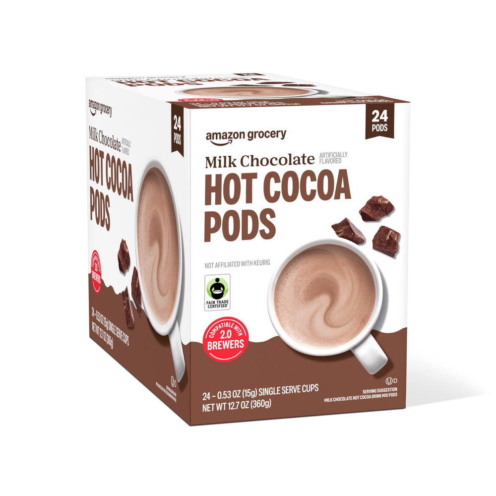 Happy Belly hot cocoa pod mug with a creamy swirl.