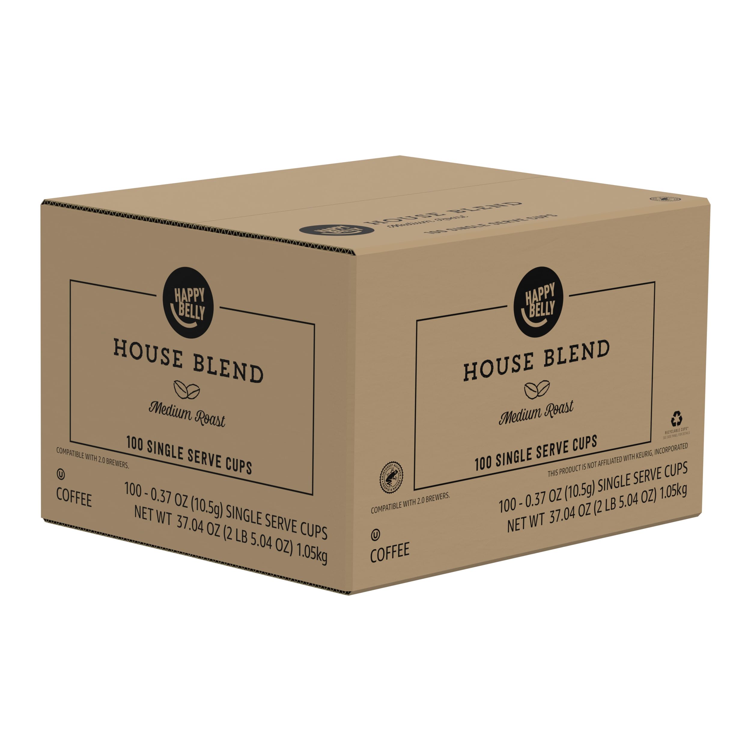 Happy Belly pods compatible with Keurig 2.0, ensuring quick, reliable brews.