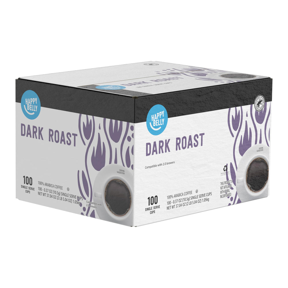 Happy Belly Keurig-compatible pods fit 1.0 and 2.0 brewers.