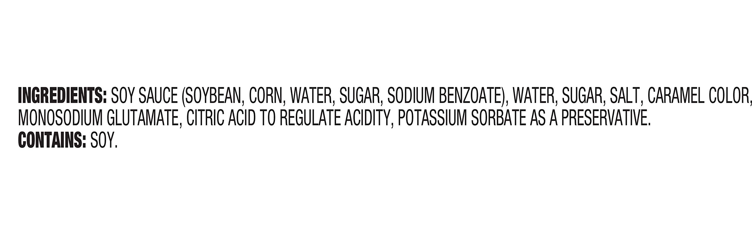 Close-up of Happy Belly Low Sodium Soy Sauce label