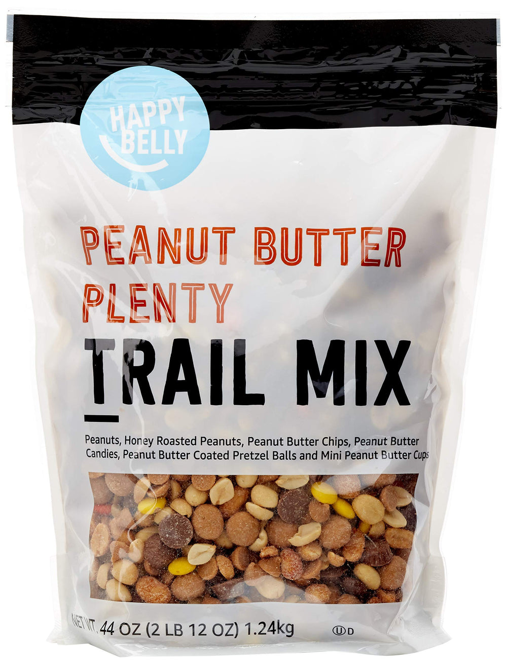 Happy Belly Peanut Butter Plenty trail mix bag ideal for quick on-the-go snacking.