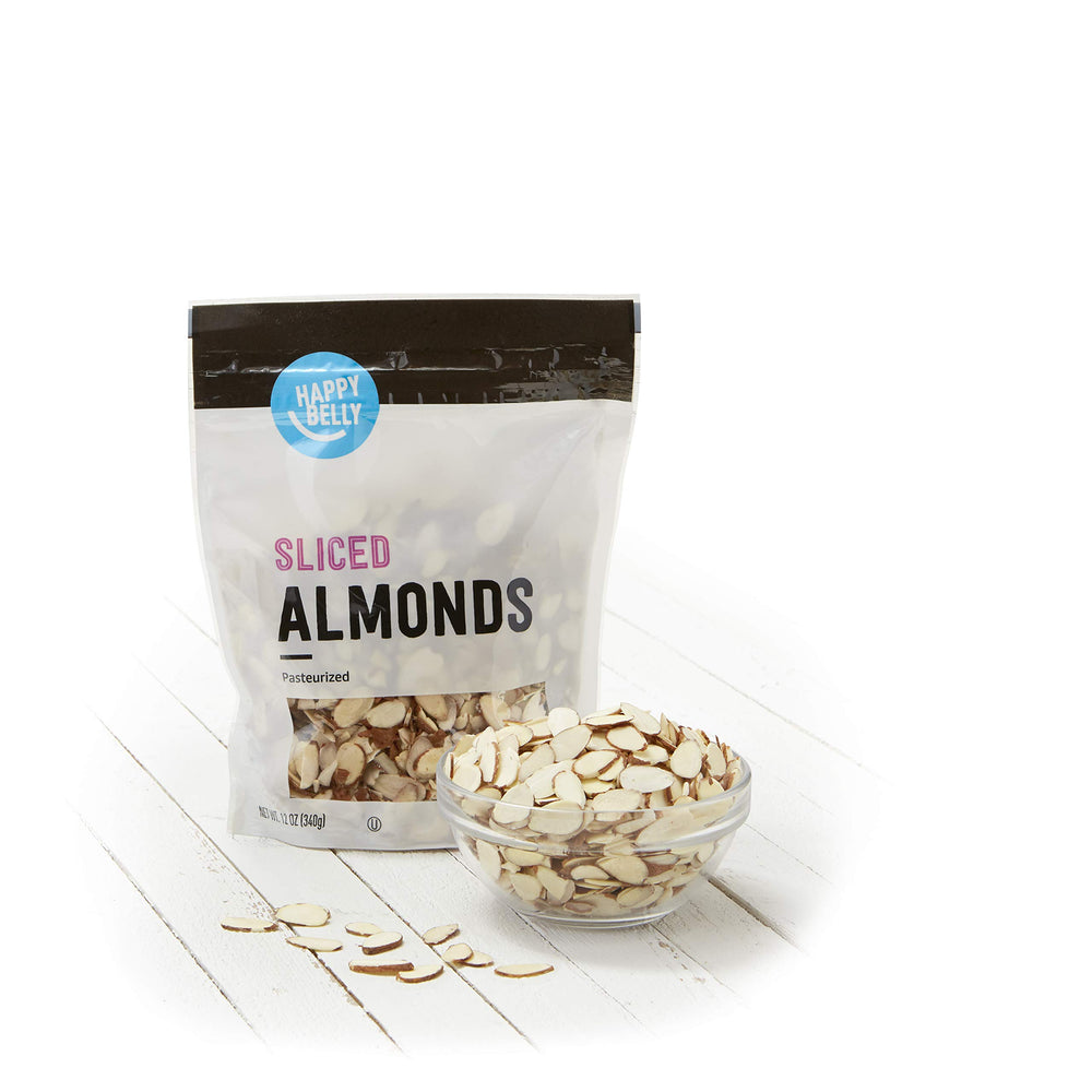 Happy Belly sliced almonds sprinkled on desserts for crunch