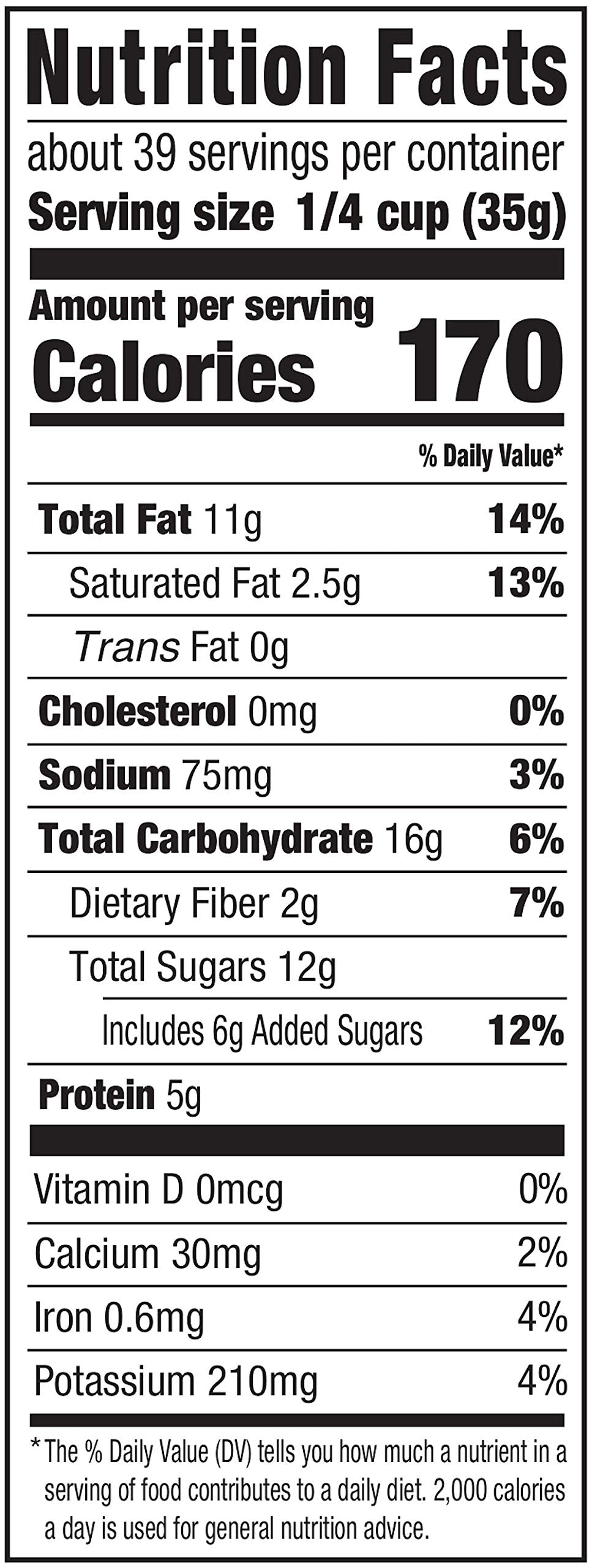 Close-up of peanuts and raisins in Happy Belly trail mix.