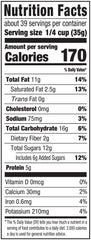 Close-up of peanuts and raisins in Happy Belly trail mix.