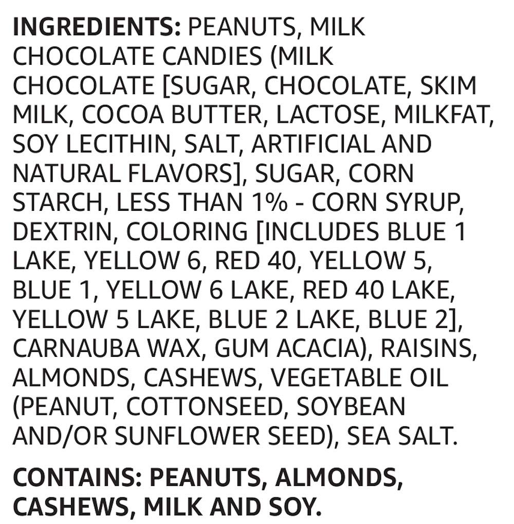 Happy Belly Trail Mix peanuts and raisins offer chewy-salty flavor contrasts.