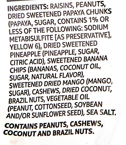 Happy Belly Tropical Trail Mix peanuts and cashews as a quick energy bite