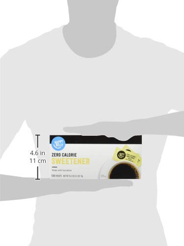 Happy Belly yellow sweetener in an office desk drawer for easy access