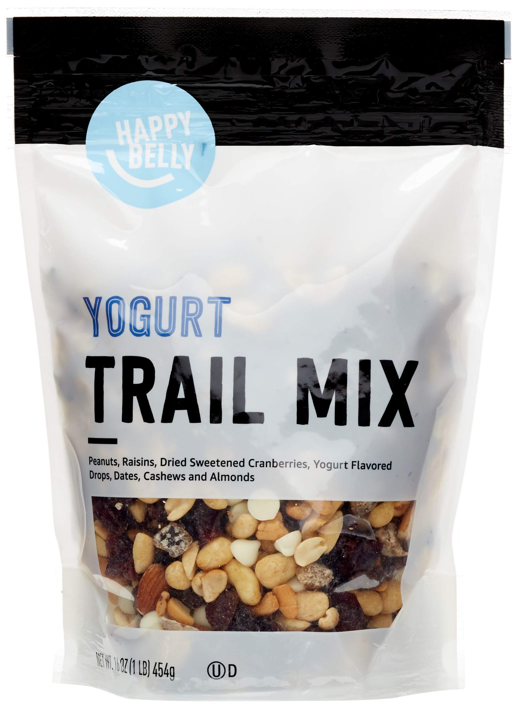 Happy Belly Yogurt Trail Mix bag front for on-the-go snacking