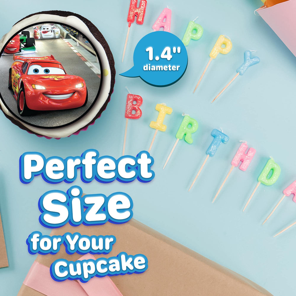 Happy Choices wafer sheet toppers offer edible, mess-free cake adornment for celebrations.