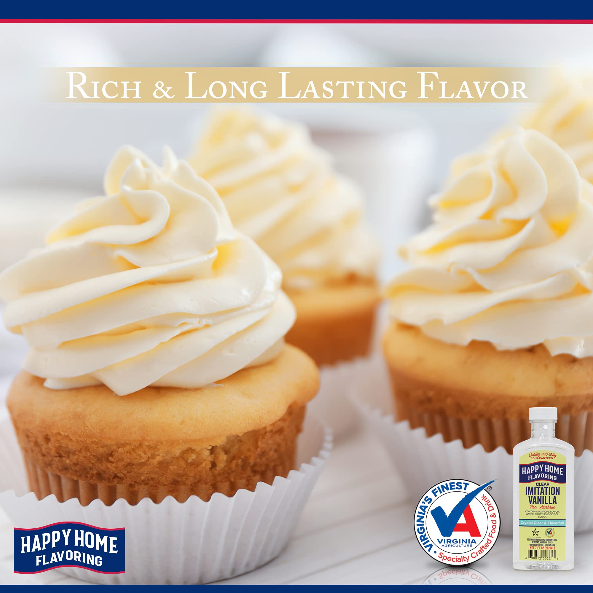 Happy Home clear vanilla for cake frosting keeps decor bright