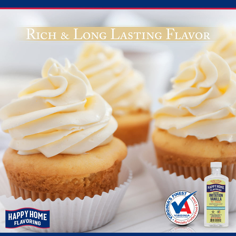 Happy Home clear vanilla for cake frosting keeps decor bright