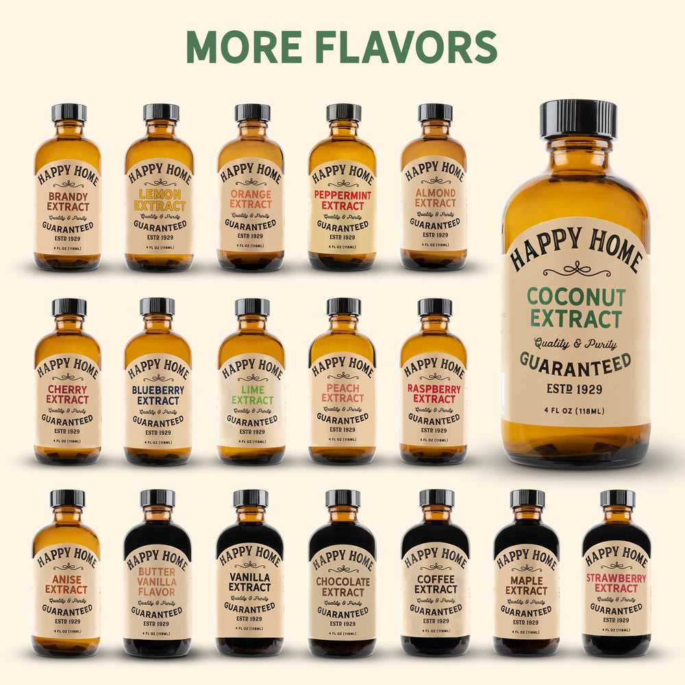 Happy Home coconut flavor enhances cookies and cakes with coconut taste.