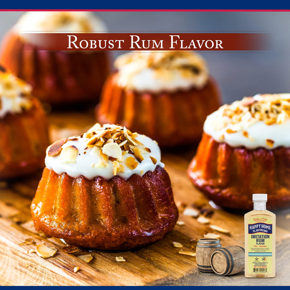 Happy Home imitation cinnamon flavoring ingredient image references the 1929 recipe heritage.