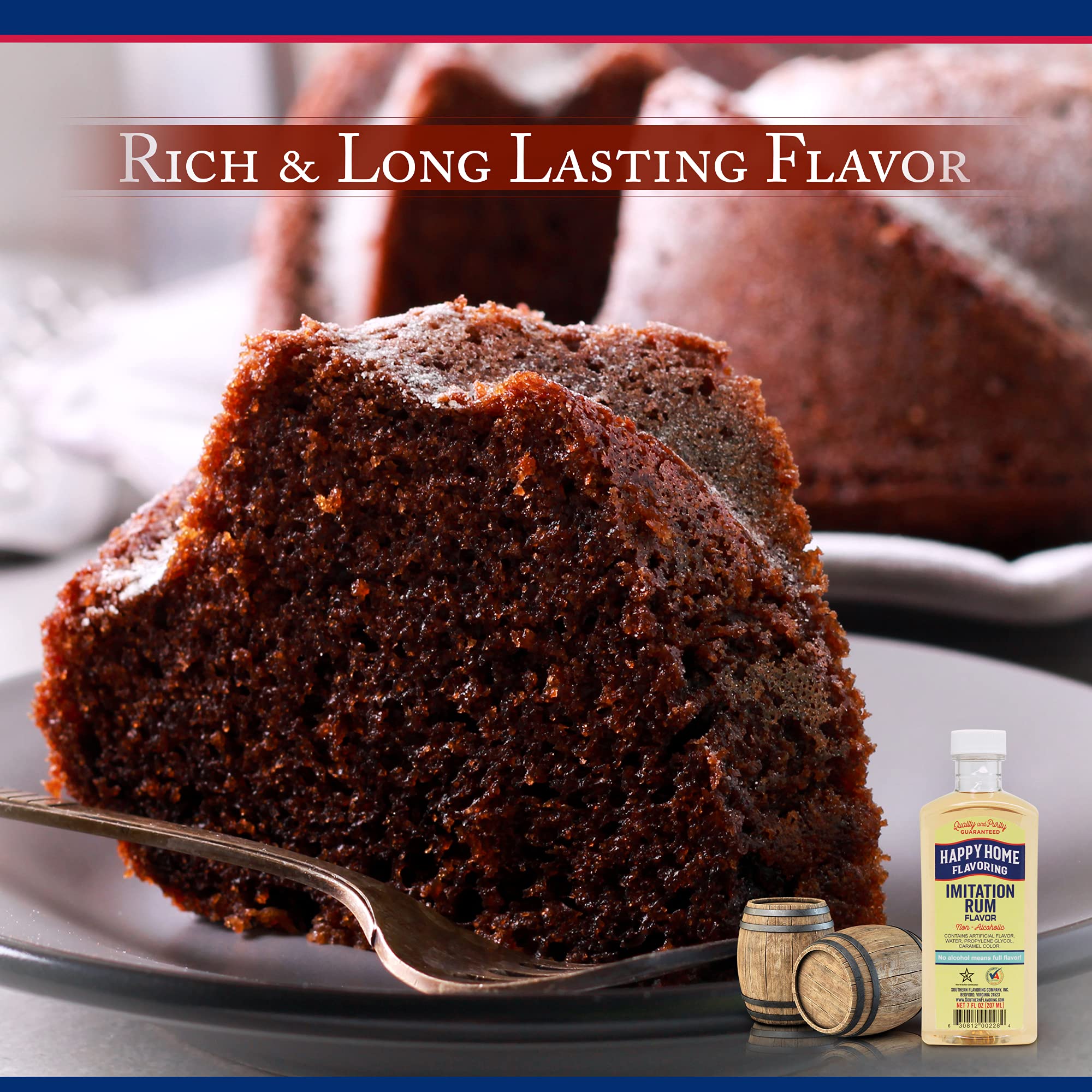 Happy Home imitation cinnamon flavoring kitchen-scene suggests versatile use in many baked goods.